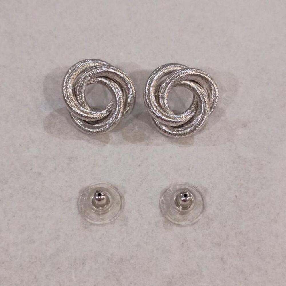 Vintage monet silver earrings with